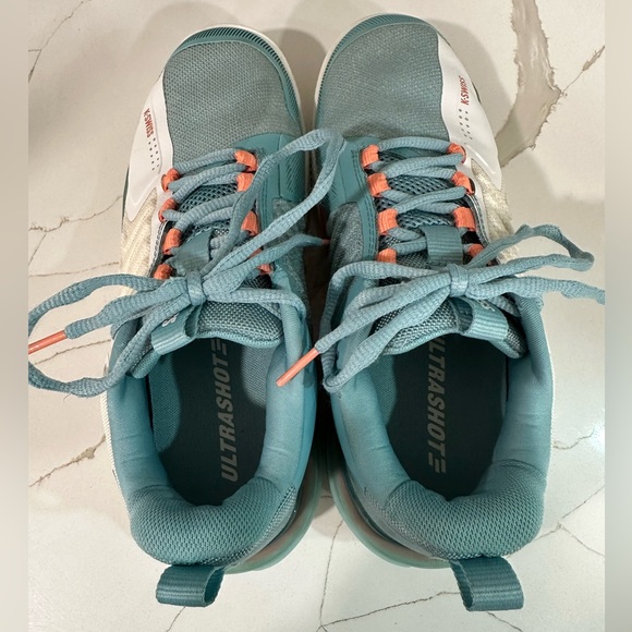 K-Swiss Ultrashot 3. Women Size 8.5 Color Blanc De Blanc/Nile Blue/Desert Flower - Picture 9 of 11